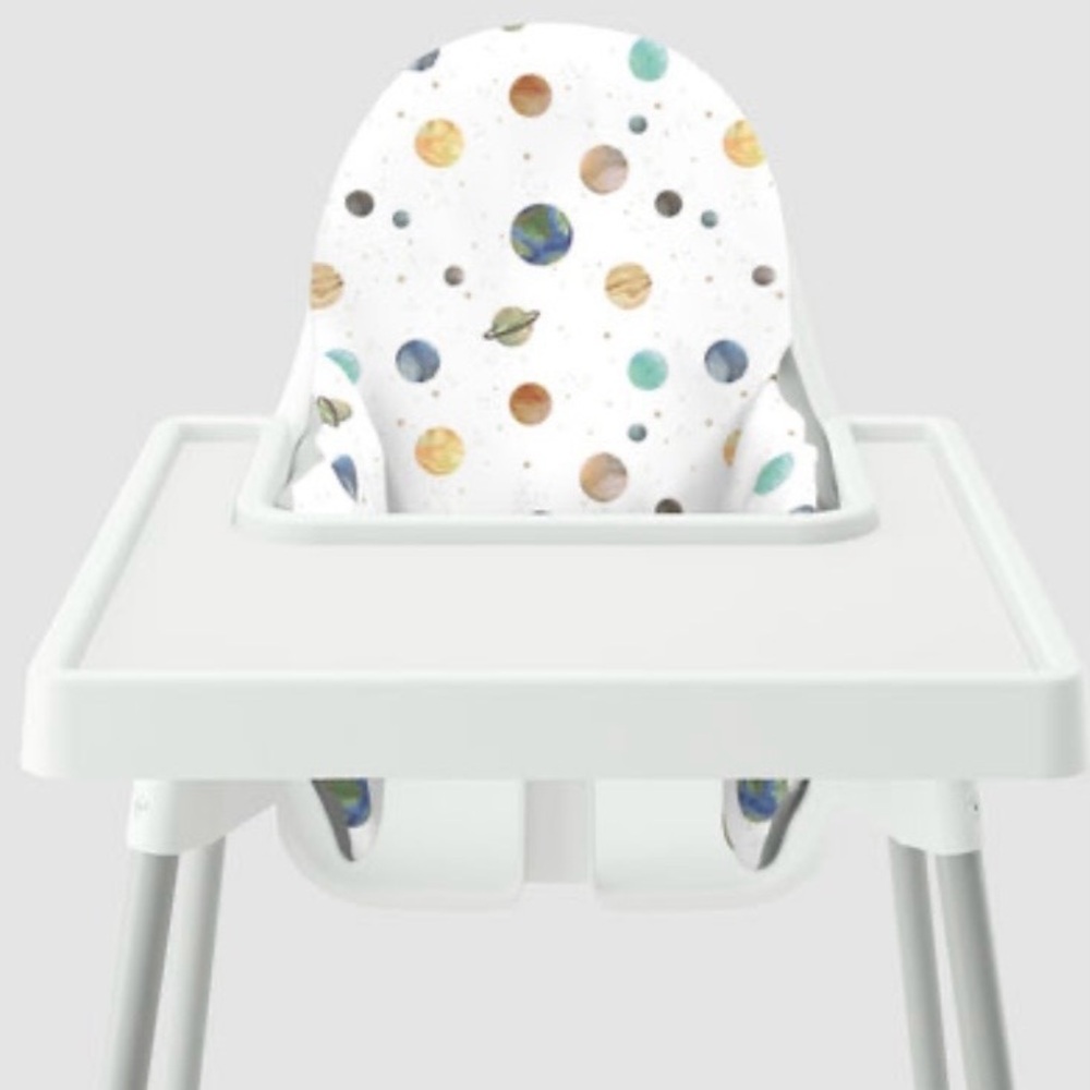 #164. 🆕 NWOT - Yeah Baby Goods - Galaxy Print High Chair Cushion Cover